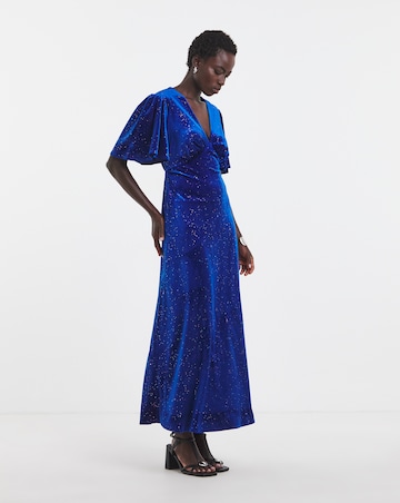 Twisted Wunder Sophia Glitter Velvet Maxi Dress