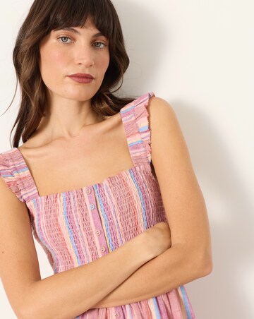 Fatface Eva Stripe Midi Dress