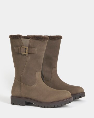 Maryse Faux Fur Trim Flat Calf Boots - Extra Wide Fit (EEE)