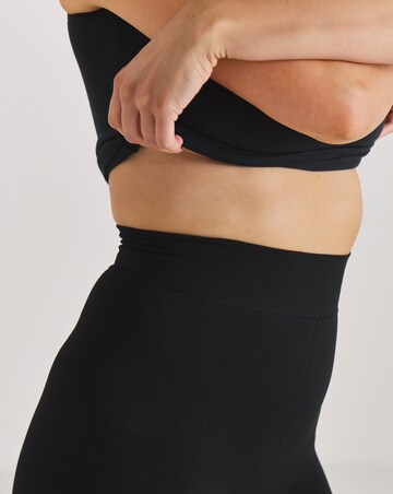 Pretty Secrets (1 Pair) Thermal Velour Fleece Lined Footless Tights Black