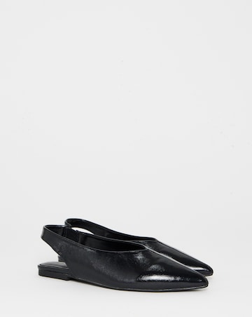 Gale Flat Slingback Shoes - Wide Fit (E)