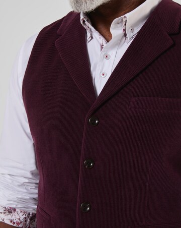 Joe Browns Opulent Cord Waistcoat - Merlot