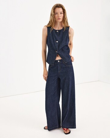 Mango Wide Leg Rinse-Wash Jeans