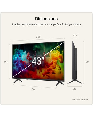 LG 43QNED71B6B 43in QNED AI 4K Smart TV