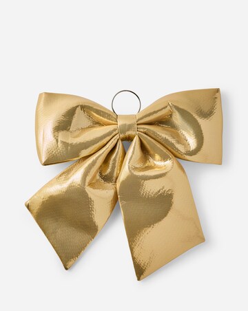 Gold Metallic Bow Tree Topper