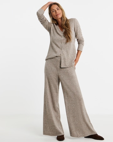 Chocolate Soft Touch Wide Leg Jogger