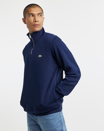 Lacoste Classic 1/4 Zip Sweat Top - Navy