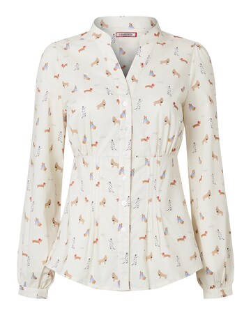 Joe Browns Button Through Dog Print Shirt