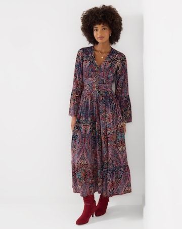 Joe Browns Petite Perfect Paisley Long Sleeve Maxi Dress