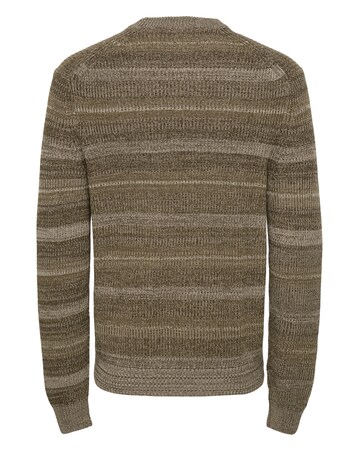 Only & Sons Lake Regular Fit Crew Knit - Natural