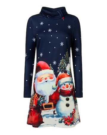 Joe Browns Roll Neck Christmas Graphic Tunic Top