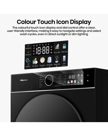 Hisense 3i 9kg KitchenFit Heat Pump Dryer Black