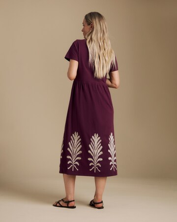 Julipa Embroidered Hem Midi Dress