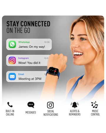 Reflex Active Spectre Silicone Strap Smart Watch - Navy