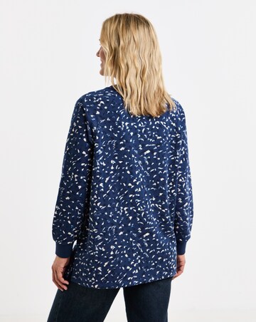 Abstract Print Classic Longline Sweatshirt