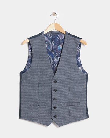 Lewis Blue Puppytooth Waistcoat