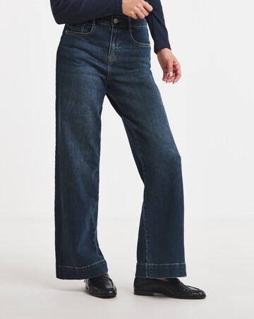 Authentic Side Stripe Wide Leg Jeans