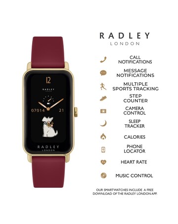 Radley Series 21 Dual Strap Smart Watch - Red/Black Silicone