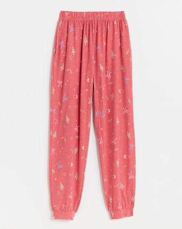 Pretty Lounge Vintage Christmas Print Cuffed Pyjama Set