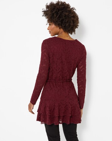 Joe Browns Belted Lace Tunic Top With Frill Skirt Detail
