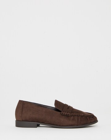 Palmer Puckered Flat Loafer Shoes - Wide Fit (E)