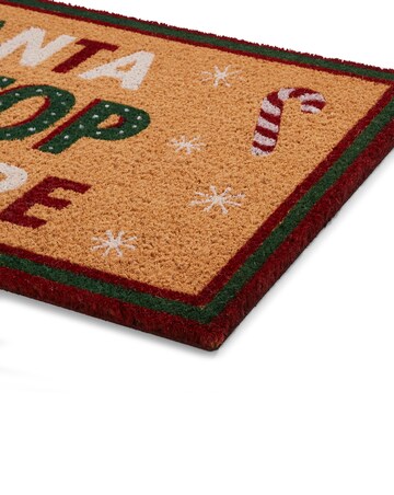 Santa Stop Here Coir Doormat