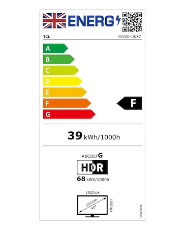 TCL 40V5D-UK 40in FHD QLED Smart Fire TV