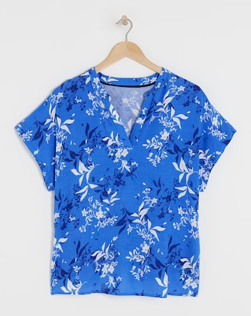 Julipa Printed Notch Neck Blouse