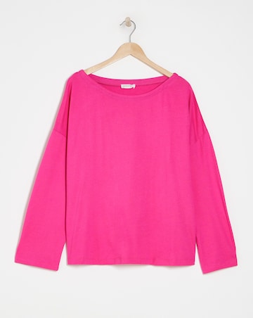 Anthology Pink Cotton Modal Long Sleeve Top