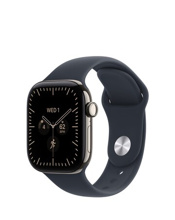 Apple Watch Series 12 GPS + Cellular 42mm - Titanium/Navy Blue Sport Band - S/M