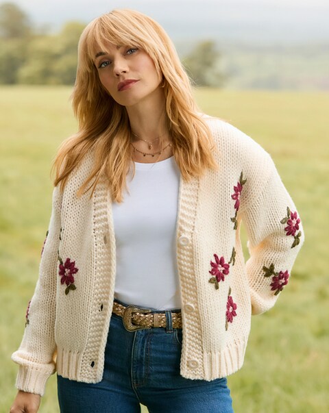 Joe Browns Fabulous Floral Embroidered Cardigan