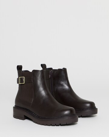 Sidonie Chelsea Buckle Ankle Boots - Wide Fit (E)