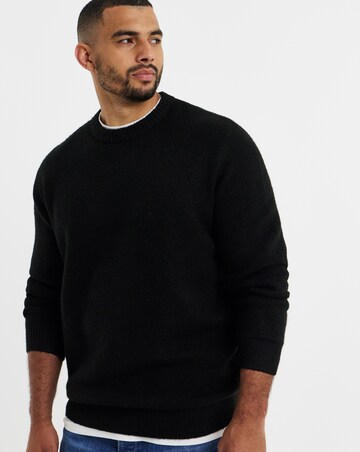 Jack & Jones Soho Ollie Crew Knit Jumper - Black