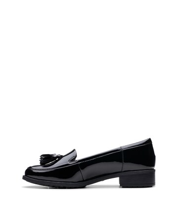 Clarks Havisham Edge Patent Leather Tassle Loafers - Wide Fit (E)