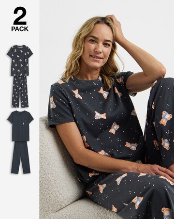 Pretty Secrets Value (2 Pack) Bear Print Pyjama Sets