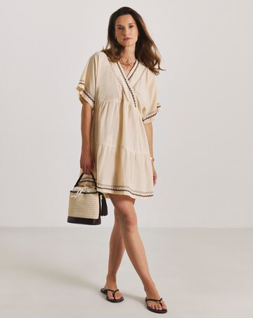 Beach to Beach Cotton Ric Rac Mini Beach Dress