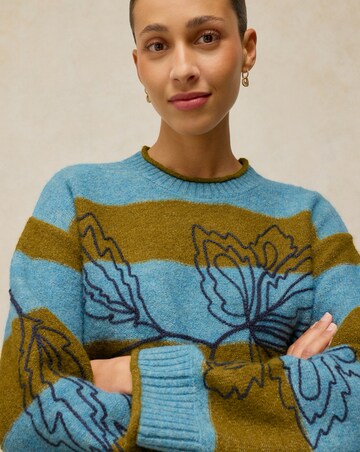 White Stuff Emma Embroidery Stripe Jumper