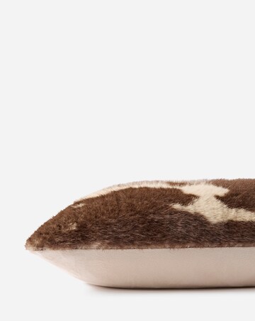 Cow Printed Faux Fur Cushion