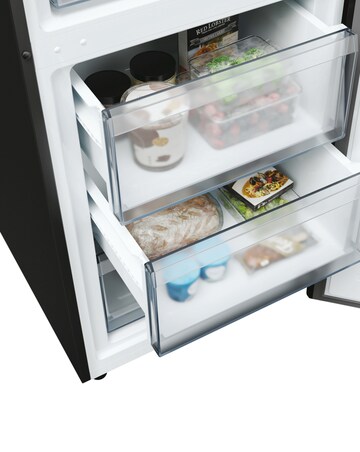 Hoover HONCQ2T618EBK 185cm Fridge Freezer Black + Install