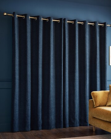 Catherine Lansfield Crinkle Chenille Curtains