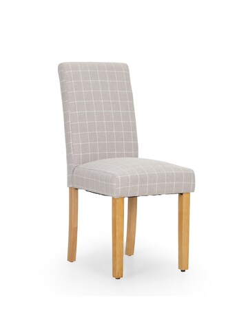 Ava Pair of Checked Dining Chairs