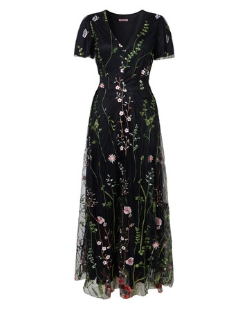 Joe Browns Dramatic Florals Embroidered Maxi Dress Petite