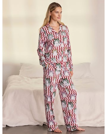 Chelsea Peers Classic Long Sleeve Button Up Disco Pyjama Set
