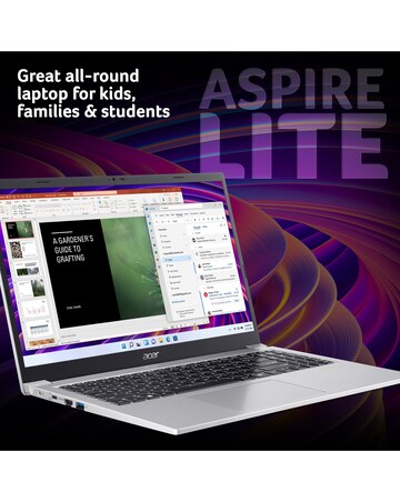 Acer Aspire Lite Laptop - 15.6in Intel N150 8GB 128GB - Silver