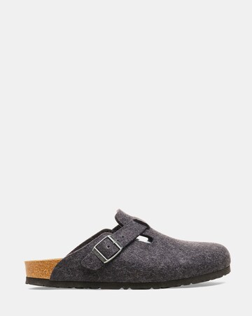 Birkenstock Classic Wooly Arizona Clogs - Anthracite