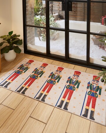 Christmas Nutcracker Washable Doormat