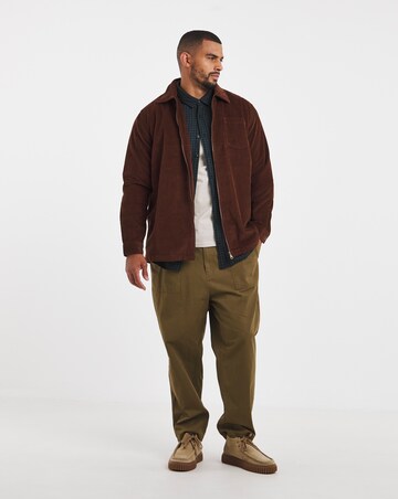 Jack & Jones Toronto Corduroy Zip Shirt - Brown