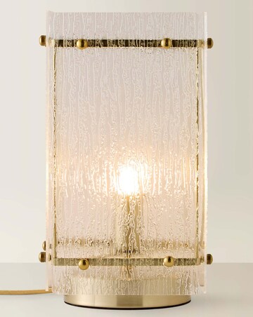 ValueLights Darcy Brushed Gold Frosted Table Lamp