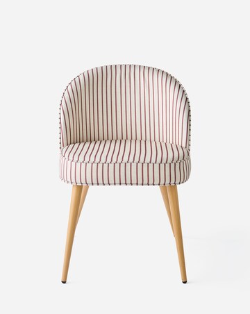 Emilie Pair of Striped Dining Chairs