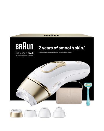 Braun IPL Silk expert Pro 5 At Home Hair Removal 4 Attachment Heads PL5441